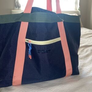 PINK Victoria's Secret Black Tote with Pink Accents